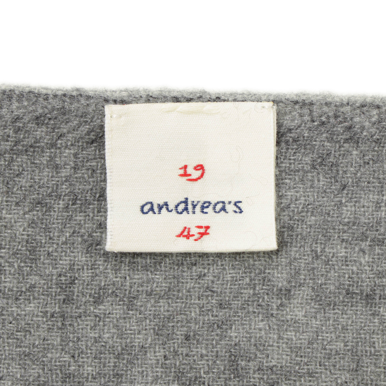 19 ANDREA'S 47 アンドレア ストール カシミヤ 大判 2トーン バイ